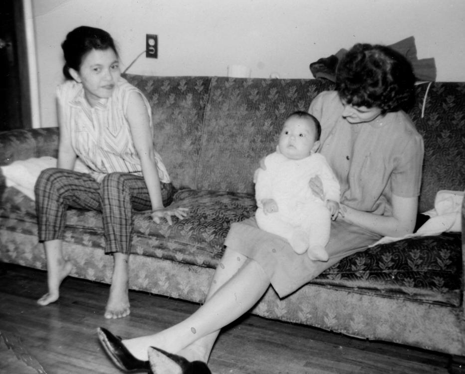 Mom, baby Ralph and Aunt Elaine