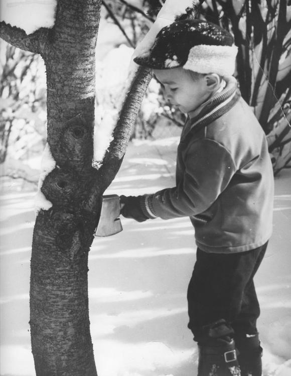 Even when he was little he loved the outdoors